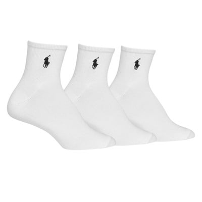 Women's 3-Pair Super Soft Quarter Socks in White