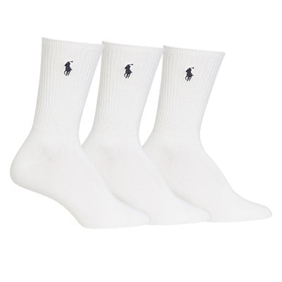 Women's 3-Pair Super Soft Crew Socks in White