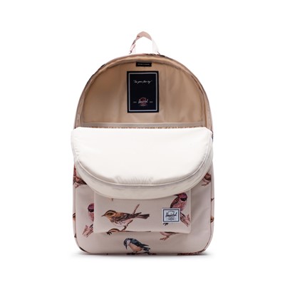 Bird Print Heritage Backpack in Cream 