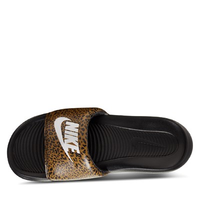 nike leopard slides