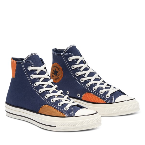 navy and orange converse