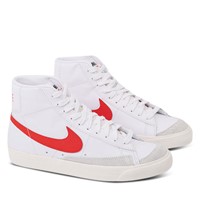 Women s Blazer Mid 77 Sneakers in White Red Little Burgundy