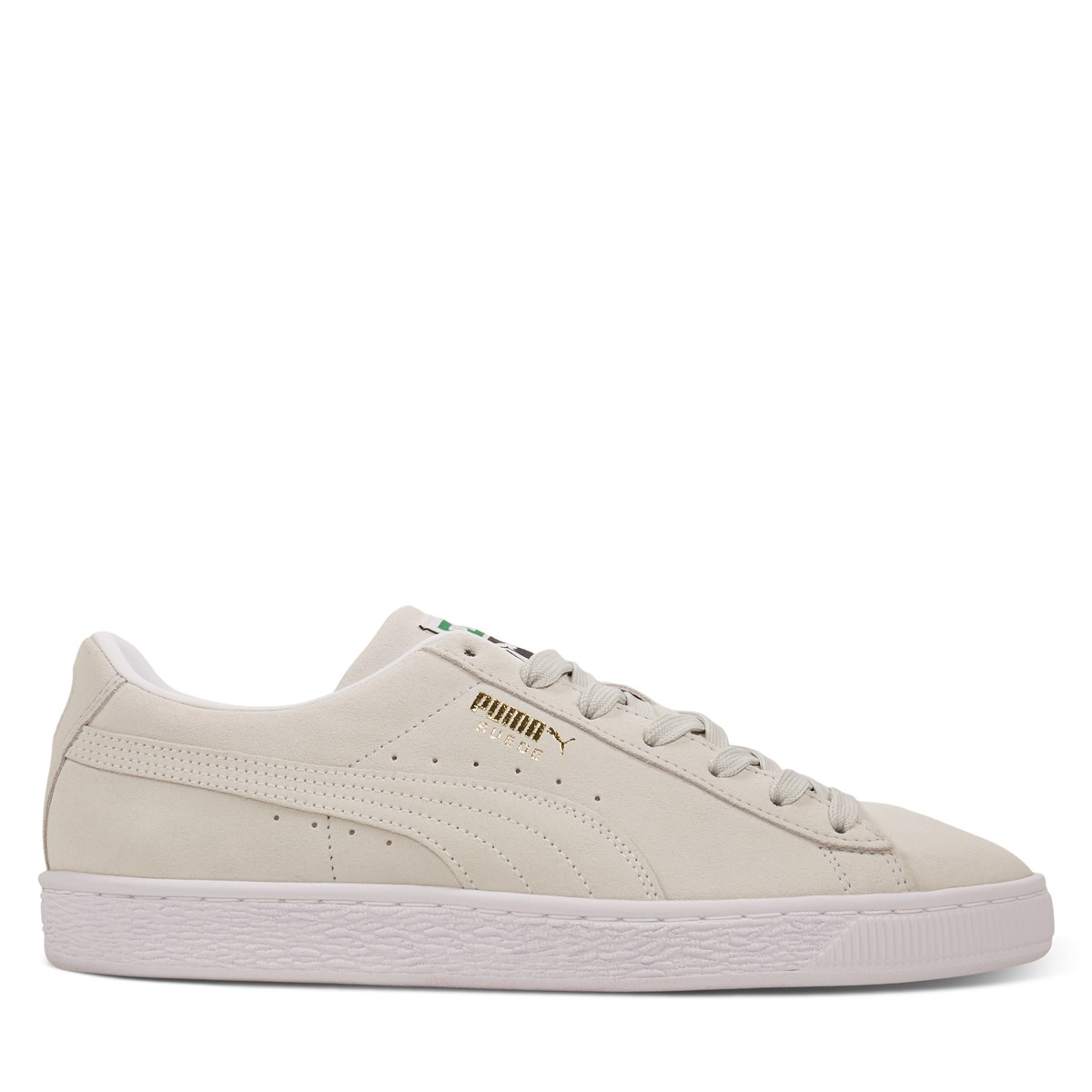 Men's Suede Classic Sneakers in Off-White