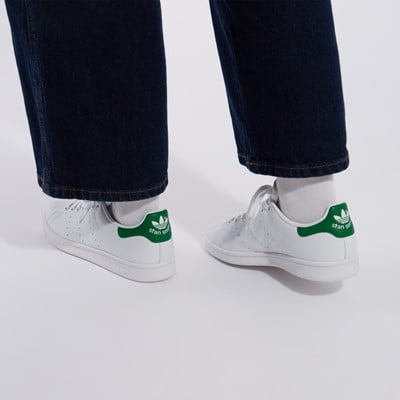 Women's Stan Smith Primegreen Sneakers in White/Green Alternate View