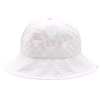 How to Duffy Checkerboard Bucket Hat in White/Pink