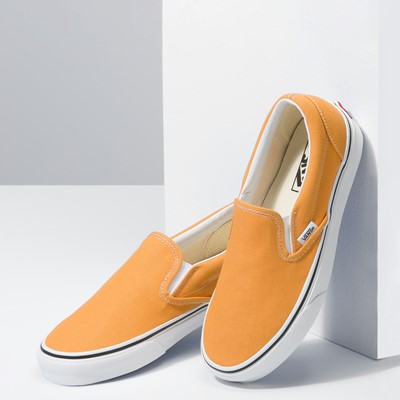 orange vans slip on