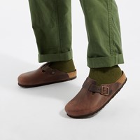 Men's Boston Clogs in Brown Alternate View