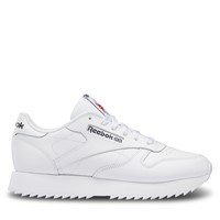 Women's Classic Leather Ripple Sneakers in White