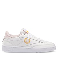 Women's Club C Crest Sneakers in White/Pink