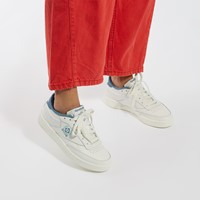 Alternate view of Women's Club C Crest Sneakers in White/Blue