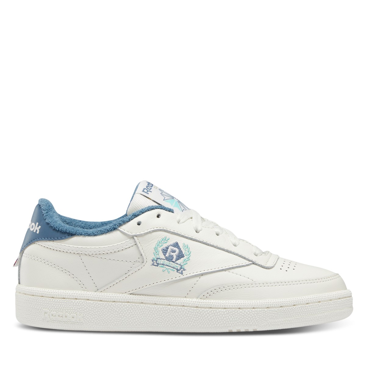 Women's Club C Crest Sneakers in White/Blue