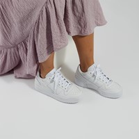 Women's Bold Forum Platform Sneakers in White Alternate View