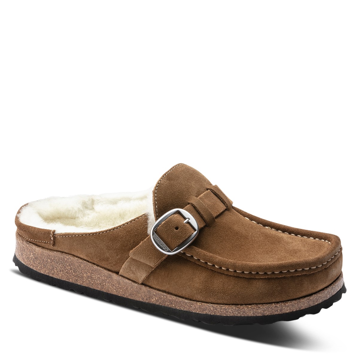 Women's Buckley Moccasin-Style Shearling Clog Slippers in Tea