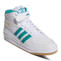 Alternate view of Men's Forum Mid Sneakers in White/Green
