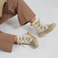 Women's Joan Cozy Boots in Beige Alternate View