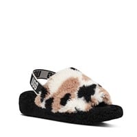 Alternate view of Women's Fluff Yeah Slippers in Cow Print