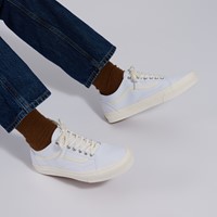 Alternate view of Eco Theory Old Skool Sneakers in White/Beige