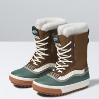 Women's Standard Snow MTE Winter Boot in Brown/ Green Alternate View