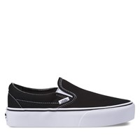 Slip-On Platform Sneakers in Black/White