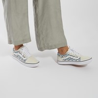 Alternate view of ComfyCush Old Skool Mixed Cozy Floral Sneakers in Off-White/Pastel