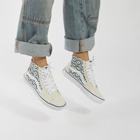 ComfyCush Sk8-Hi Mixed Cozy Floral Sneakers in Off-White/Pastel Alternate View
