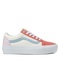 Twill Old Skool Platform Sneakers in Pastel/White