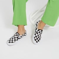 Alternate view of Baskets Classic Bee Check Classic Slip-On noir et blanc