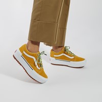 Alternate view of Multi Lace Old Skool Stacked in Platform Sneakers in Yellow/White