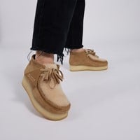 Chaussures Wallabees compensées brun clair pour femmes