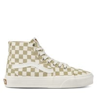 Eco Theory Checkerboard Sk8-Hi Sneakers in White/Beige