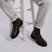 Men's Theo Lace Up Boots in Brown Alternate View