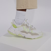 Women's Ozweego Sneakers in White/Green Alternate View