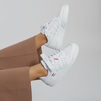 Women's Low Forum Sneakers in White/Pink