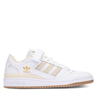 Men's Low Top Forum Sneakers in White/Gold/Gum