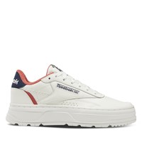 Women's Club C Double Geo Sneakers in White/Navy/Pink