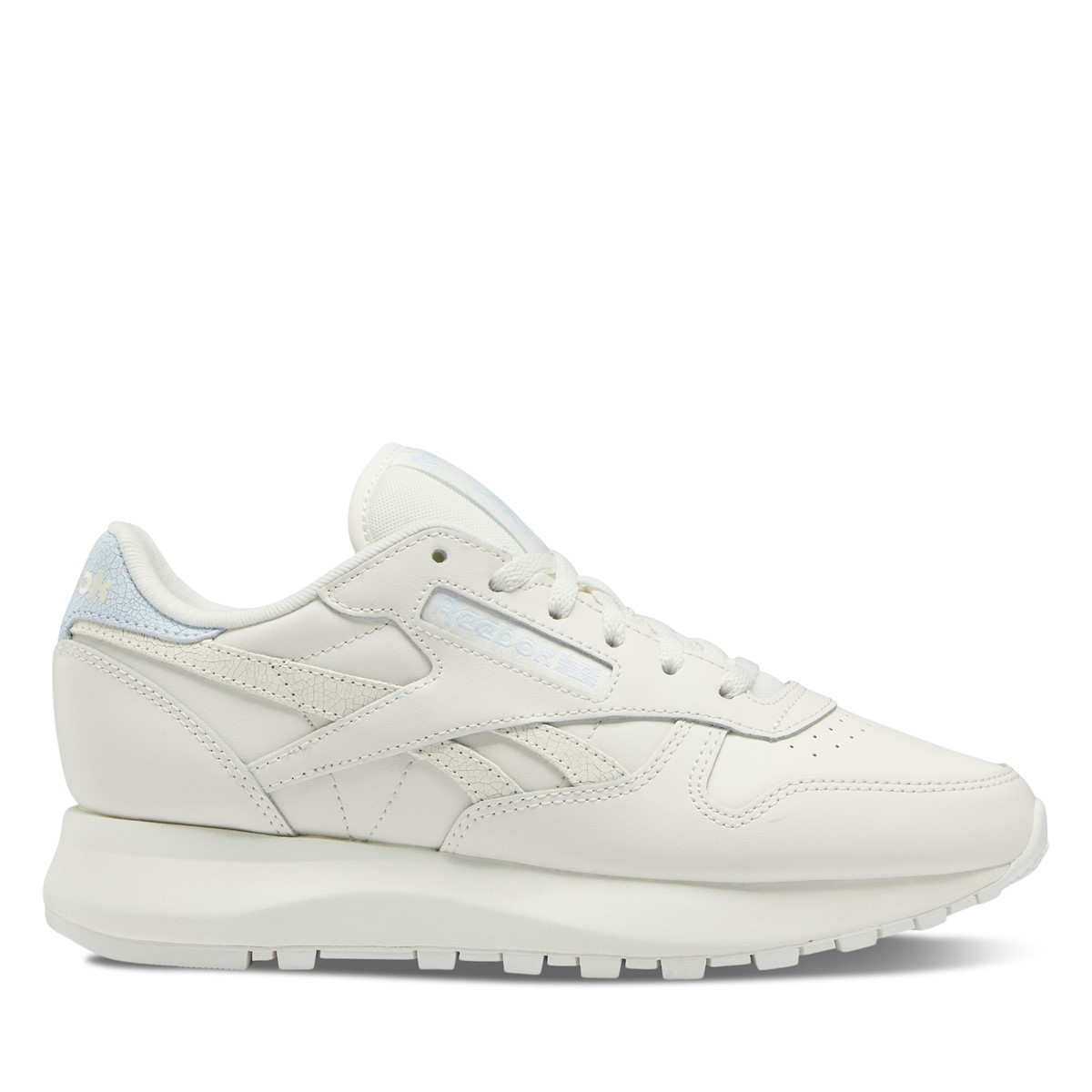 Women's Classic Leather Sneakers in White/Blue