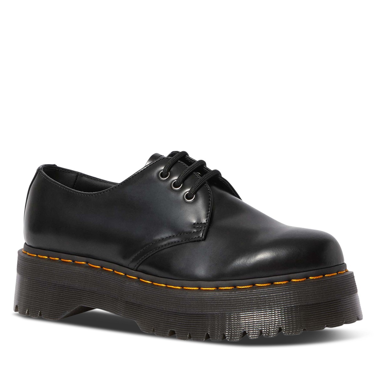 Women's 1461 Quad Platform Shoes in Black | Little Burgundy