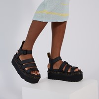 Sandales à plateforme Blaire Quad Zebrilius noires pour femmes