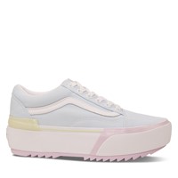 Pastel Old Skool Stacked Platform Sneakers in Blue/Pink/White