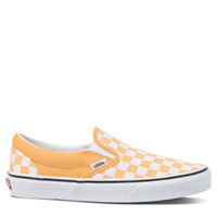 Checkerboard Classic Slip-Ons in Yellow/White