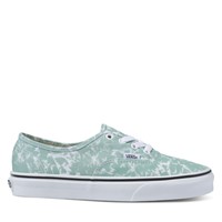 Women's Washed Authentic Sneakers in Green/White