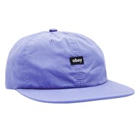 Lowercase 6 Panel Strapback Hat in Blue