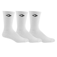 Men's Sport Inspired Crew Socks in White/Black