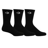 Men's Sport Inspired Crew Socks in Black/White