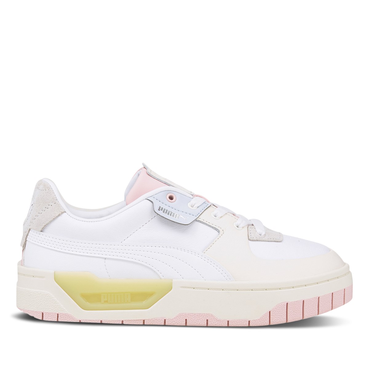 Women's Cali Dream Platform Sneakers in White/Pink/Yellow