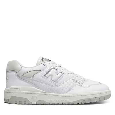 BB550 Sneakers in White/Silver