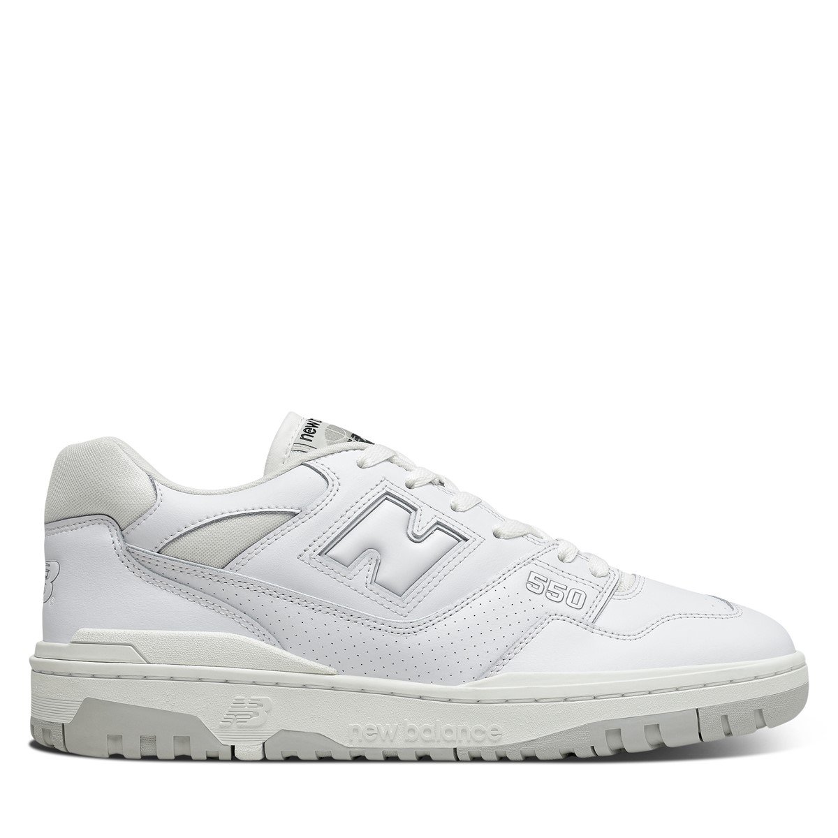 BB550 Sneakers in White/Silver