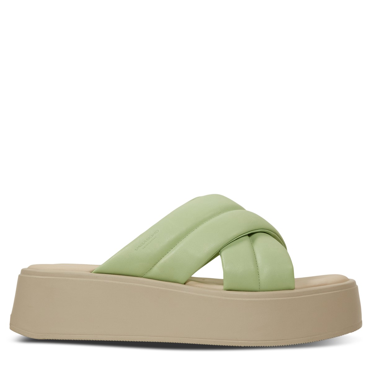 Sandales à plateforme Courtney vert et blanc pour femmes