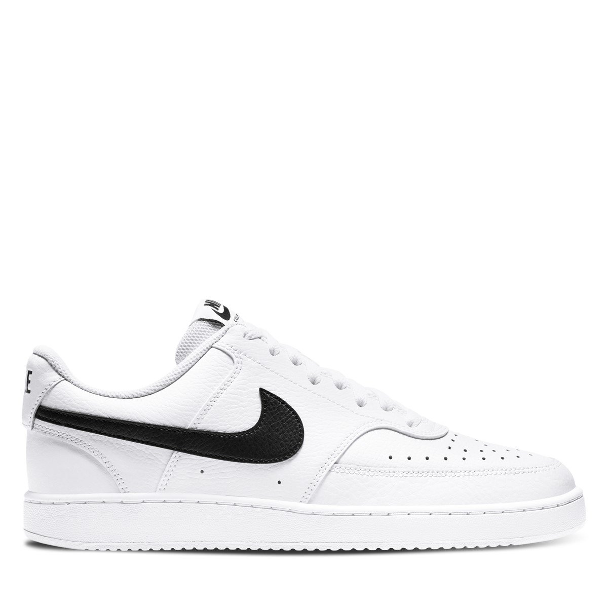 Men's Court Vision Low Sneakers in White/Black