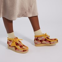 Women's Wallabee Moccasin Boots in Yellow/Jacquard Alternate View